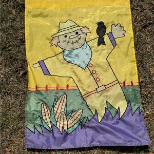 90’s Scarecrow Vintage Yard Flag Fall Decor Halloween 1990s Vtg Decorations